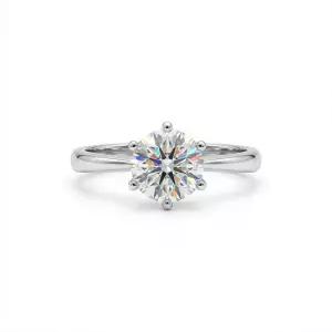 오팔하우스 925Silver 1캐럿 모이사나이트 솔리테어드링 OPQUR5010