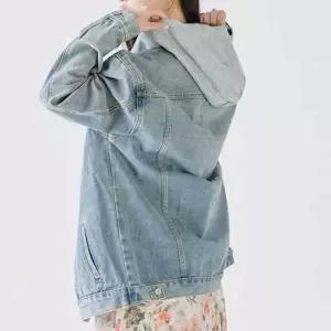 여자 데님 자켓 워싱 청자켓 후드 데일리 스타일