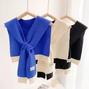 레이어드 머플러 케이프 니트 사계절