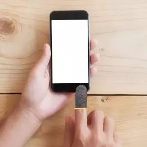 30Pcs 땀 방지 미끄럼 방지 손가락 슬리브 스마트 폰 터치 스크린 용 이음매없는 실버 섬유 게임 손가락 보