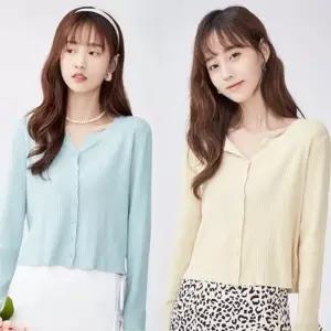 차르르 여성가디건 베이직 사계절 골지가디건 여자가