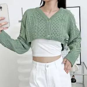 꽈배기 여성 볼레로 가디건 여자 크롭 니트 카디건 여자니트가디건 간절기아우터 니트카디건