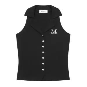 [4월 27일 배송] MUCENT 아벨라 카라 단추 슬리브리스 나시 (2컬러) 103633