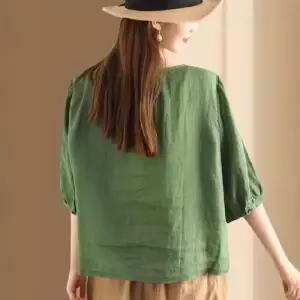 몰도 여자 봄 라운드넥 상의 싱글 셔츠 아우터 카디건 모시 젠1