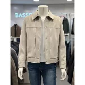 바쏘옴므 BASSO 세이브존01 베이지 비건 레더 스웨이드 카라 블루종점퍼 BS-Z1-UA20A (40901104) 491532Moo