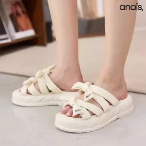 [하프클럽/]리본 스트랩 통굽 슬리퍼 5cm_26S235