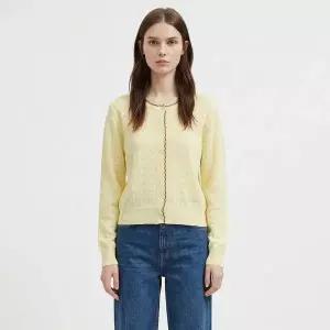 [NS홈쇼핑][샵앤] 국산 여성 플라워 펀칭 배색라인 긴팔 가디건 BOM-WCD-21212..