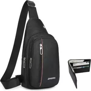 슬링백 세트 가죽 여행 야외 발렌타인데이 선물용 멀티 지퍼 디자인