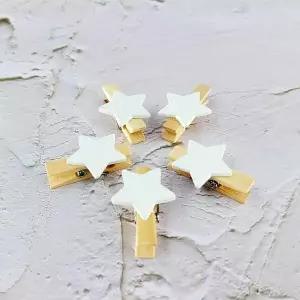 별 미니 나무집게