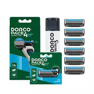 도루코_페이스4 스타일 4중날 면도기세트 (핸들+면도날6p+폼)