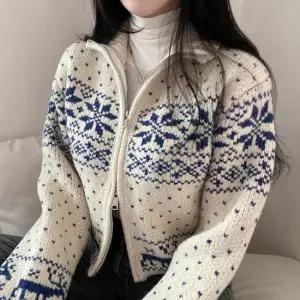 눈꽃 노르딕 투웨이 집업 가디건