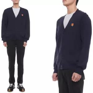 [메종키츠네]26SS 남성 폭스헤드 울 가디건 (PM00501KT1181 0413 26S)