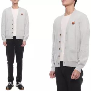 [메종키츠네]26SS 남성 폭스헤드 울 가디건 (PM00501KT1181 H120 26S)