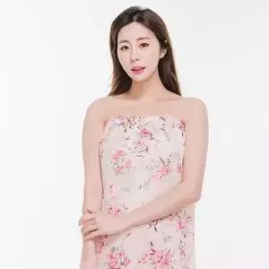 로브가운 플라워블로썸 골프샤워가운 랩스타일 로브 입기편한