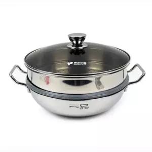 찜기 만두 떡 2단 찜솥 인덕션 가스렌지 찜냄비 28cm