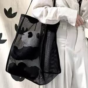 3컬러 메쉬 비치백 수영장가방 바캉스 대용량 숄더백