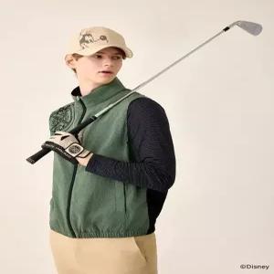 [디즈니골프]남성 캐릭터 아트웍 하프넥 집업 우븐 조끼 베스트 DP1MJV006 PP_SC