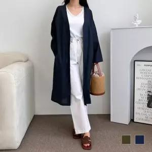 온나핏 (Sale) 체이드 린넨 오버핏 롱 가디건 SD-2303