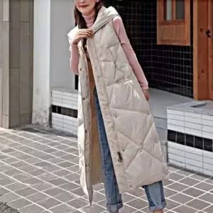 스타일 여자패딩조끼 롱패딩 따스하고 좋은 패딩 겨울