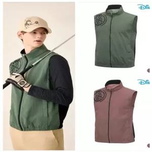 [디즈니골프]남성 캐릭터 아트웍 하프넥 집업 우븐 조끼 베스트 DP1MJV006 COL_SC