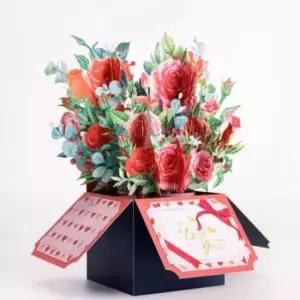 [문구/오피스] 이벤트 3D 박스 파티 로즈 카드 기념일 팝업 입체카드