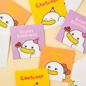 [문구/오피스] 축하 편지 입체 카드 봉투 생일 5P 감사 곽철이 팝업