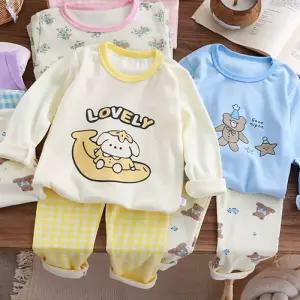 캐릭터 패턴 홈웨어 긴팔 실내복 상하 세트 편한 잠옷 데일리 라운지웨어