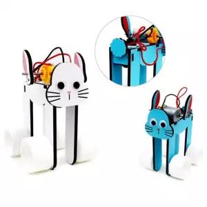 [미래과학] 병뚜껑진동동물로봇만들기 토끼 x 5세트 자원재활용 리 사이클링 학교 단