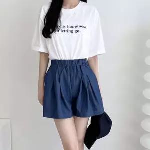 데님반바지 A라인 핏 쿨링 연청 숏팬츠 데일리 여름 반바지 하이웨스트 데님 핫팬츠