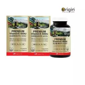 [하프클럽/기타]프리미엄 비타민E 400IU 550mg x 90캡슐 1+1 총2개 총180캡슐 가족건강 학교 선물