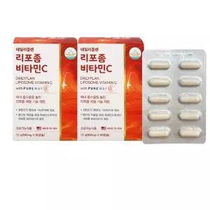 [하프클럽/기타]데일리플랜 리포좀 비타민C 800mg x 90캡슐 1+1 총2개 180캡슐 가족건강 학교 선물