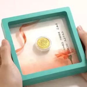 [골드퀸즈] 어버이날기념 24K 순금 카네이션 감사의달 선물 0.05g 2개 세트