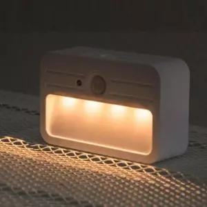 [Deco] LED 센서등 램프 사각 전구색 수동 자동 스위치