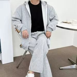 [RIZPICK]기모안감 와이드팬츠 투웨이 후드집업 세트 운동복 아노락세트