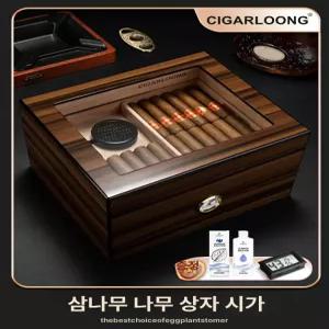 시가보관박스 쿠바시가 고급 밀봉 보관 박스 삼나무 우드