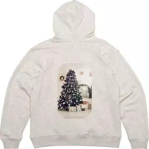 [RIZPICK]기모후드집업 뒷면 크리스마스 장식트리 그림 프린팅