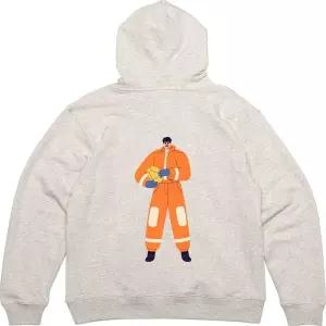 [RIZPICK]기모후드집업 뒷면 소방관 완벽한 준비끝 그림 프린팅