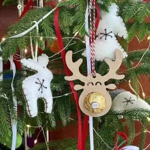 TBZ 페레로 초콜릿코 루돌프 트리 장식(3개입) G