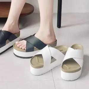 |KCS7F25|여성용 편안한 통굽 슬리퍼 샌들