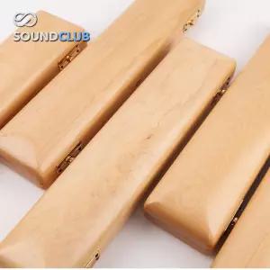 플룻하드케이스 보관함 원목 가방 원목색17홀