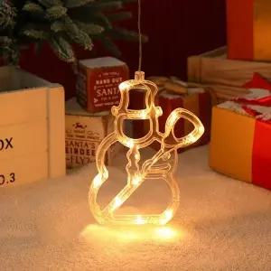 감성 LED 눈사람 장식전구 크리스마스 행잉 창문조명