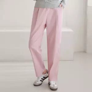 여성 면 워싱 핀턱 배기 팬츠 밴딩 바지 -FPN0758- 봄 가을