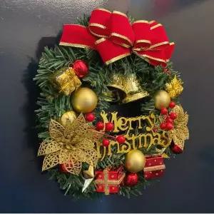 [RIZPICK]크리스마스 레드리본 오너먼트 리스