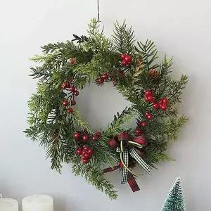 크리스마스 열매 리스 1P 벽장식 꾸미기 성탄절 소품 벽걸이가랜드