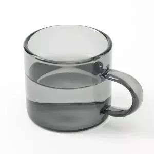 투명블랙 6p 내열유리 찻잔 100ml 핸들