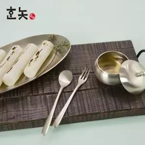 수공예품 UV10EO54 방짜 유기포크 유기티스푼 세트