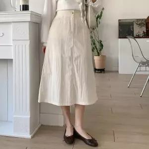 여자 뒷밴딩 바스락 트임 절개 롱스커트