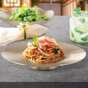 디저트플레이어트 PI22TB76 방짜유기 큰 반찬그릇 굽접시 원형