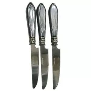 힘멜 SG49ZY80 앤틱 디너 나이프 마블그레이 3개 잼 버터 빵칼