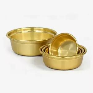 국내산 BW15FU84 알루미늄 양은양푼 노란색 대접